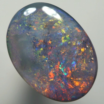 SOLID SEMI BLACK OPAL Burning red over blue SEE VIDEO